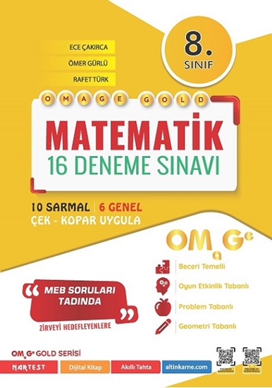 Omage Gold Matematik 16 Deneme Sınavı (10 Sarmal - 6 Genel)